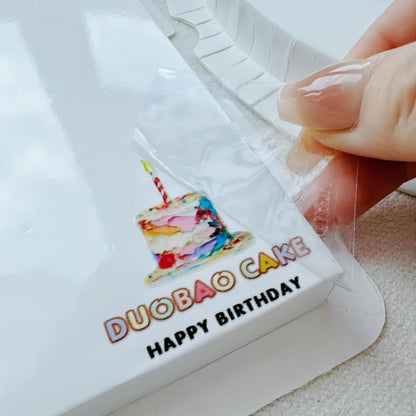 100PCS Custom Transfer 3D Sticker Shiny Gold Silver Transfer Sticker Company Logo Wedding UV Print Personalized Transfer Sticker