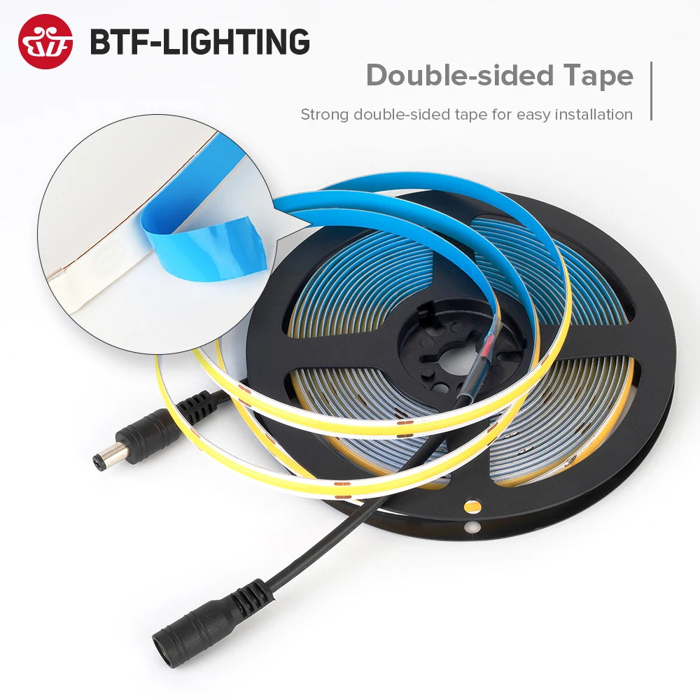 FCOB LED Strip Light 336 480 528 LED High Density Flexible FOB COB Led Light RA90 Warm Nature Cool White Linear Dimmable 12V 24V