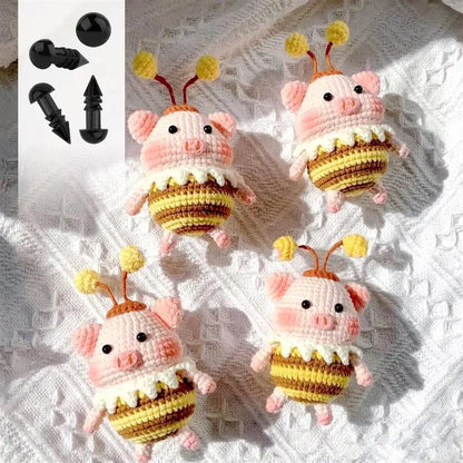 50/100pcs 5-20mm Safety Eyes Eyeball Black Plastic Doll Accessories  For Toys Amigurumi Diy Kit Crafts Eyes Animal Doll Decor
