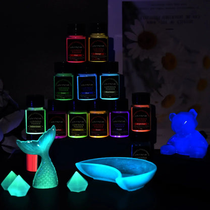 20g Long Lasting Bright Luminous Powder Paint Epoxy Resin Pigment Glow In The Dark Fluorescent Powder DIY Jewelry Making Filler