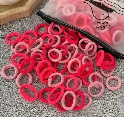 50/100Pcs Hair Bands for Children Colorful Nylon Scrunchie Hair Ties Rubber Band Kids Elastic Hair Leagues Girl Hair Accessories