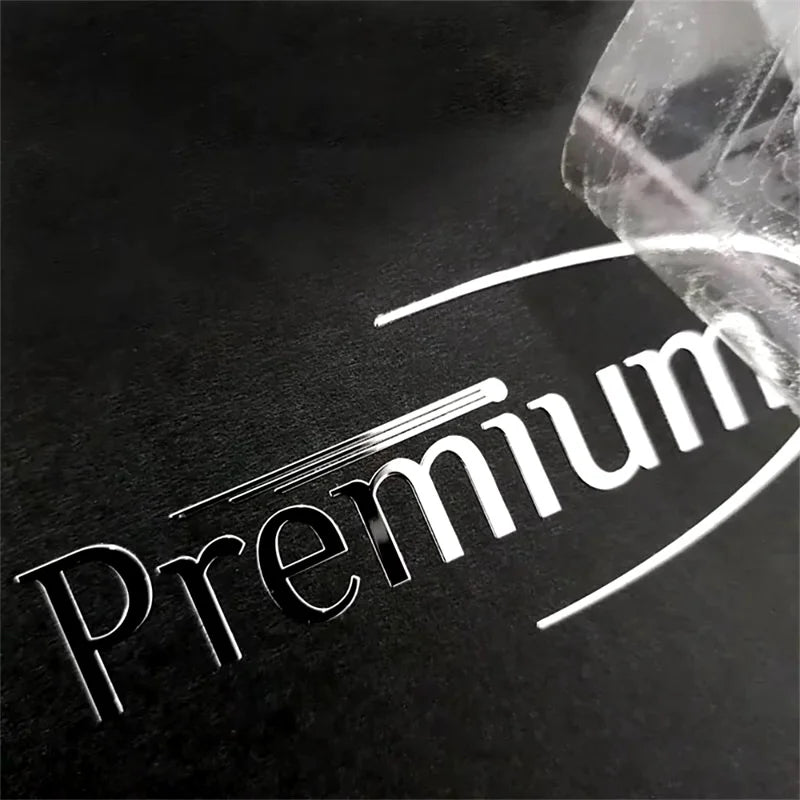 100PCS Custom Transfer 3D Sticker Shiny Gold Silver Transfer Sticker Company Logo Wedding UV Print Personalized Transfer Sticker