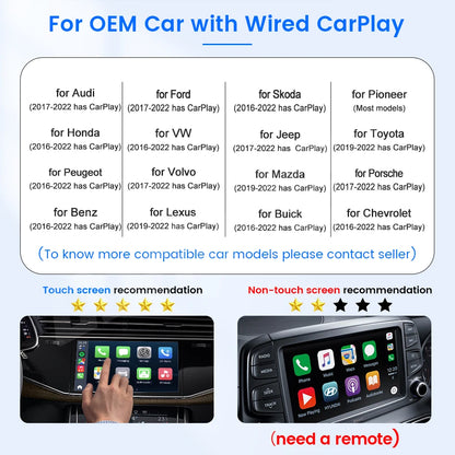 CarlinKit CarPlay Ai Box Android 13 SM6225 8 cores 8G+128G for Netflix Smart TV Box Wireless CarPlay Android Auto 512GB via TF