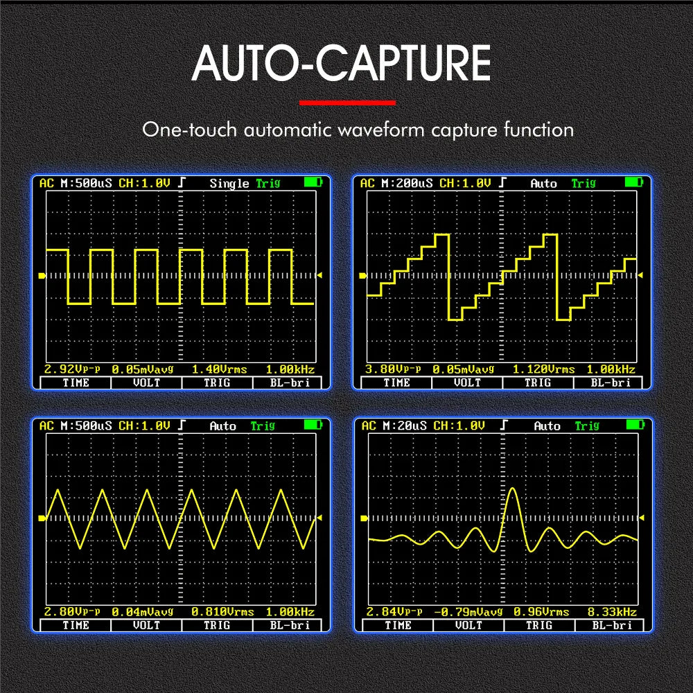 TOOLTOP ET2010A 2 IN 1 Digital Oscilloscope Multimeter 2.5Msps 1MHz Portable Multimeter Multifunctional Electrical Test Tool
