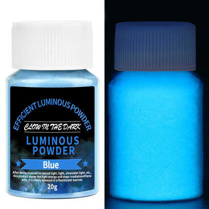 20g Long Lasting Bright Luminous Powder Paint Epoxy Resin Pigment Glow In The Dark Fluorescent Powder DIY Jewelry Making Filler