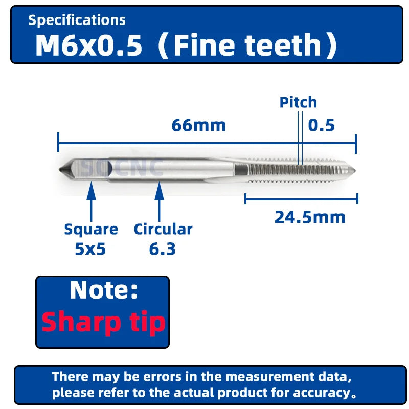 SIQICNC Right Hand Thread Tap HSS Machine Plug Tap Metric Screw Tap Drill Thread Tool M2 M3 M4 M6 M7 M8 M10 M12 M14 Hand Tools