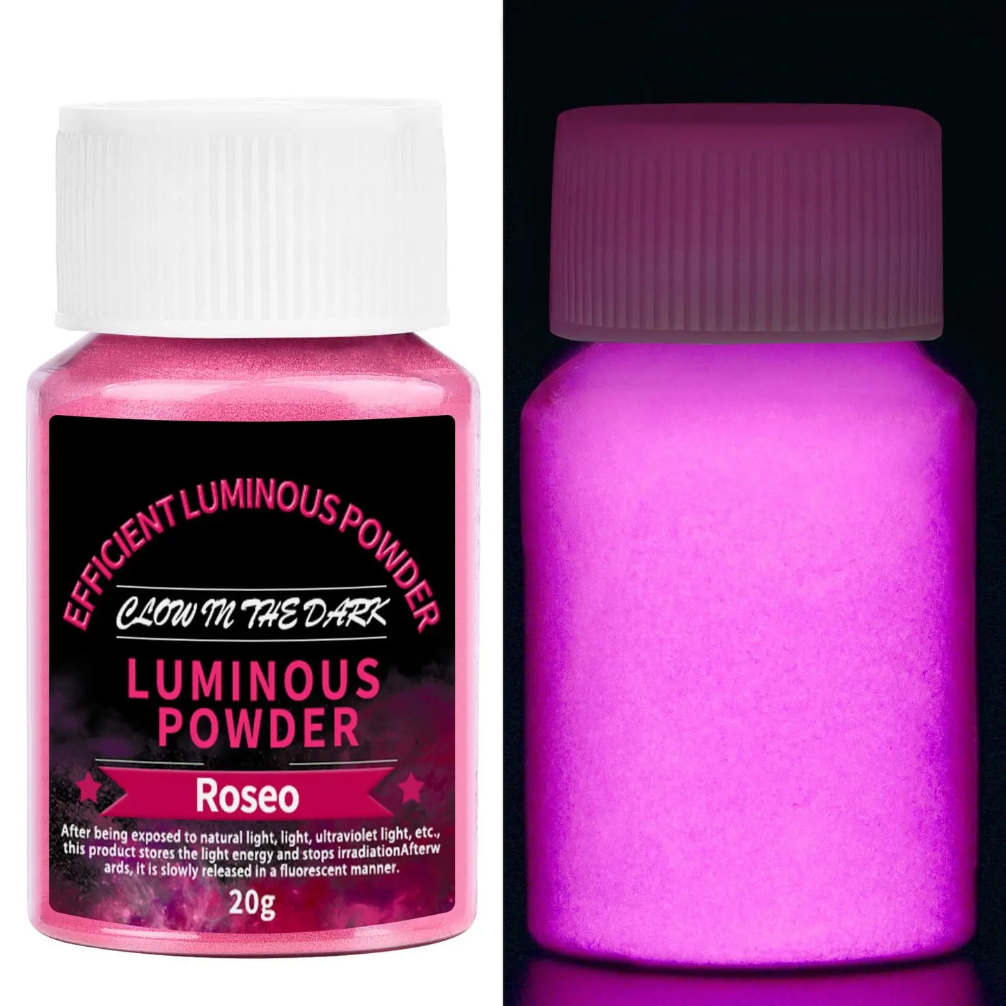 20g Long Lasting Bright Luminous Powder Paint Epoxy Resin Pigment Glow In The Dark Fluorescent Powder DIY Jewelry Making Filler