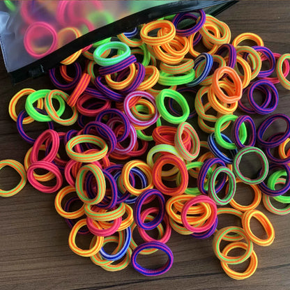 50/100Pcs Hair Bands for Children Colorful Nylon Scrunchie Hair Ties Rubber Band Kids Elastic Hair Leagues Girl Hair Accessories