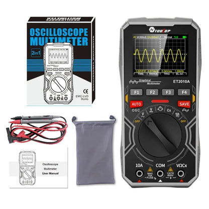TOOLTOP ET2010A 2 IN 1 Digital Oscilloscope Multimeter 2.5Msps 1MHz Portable Multimeter Multifunctional Electrical Test Tool
