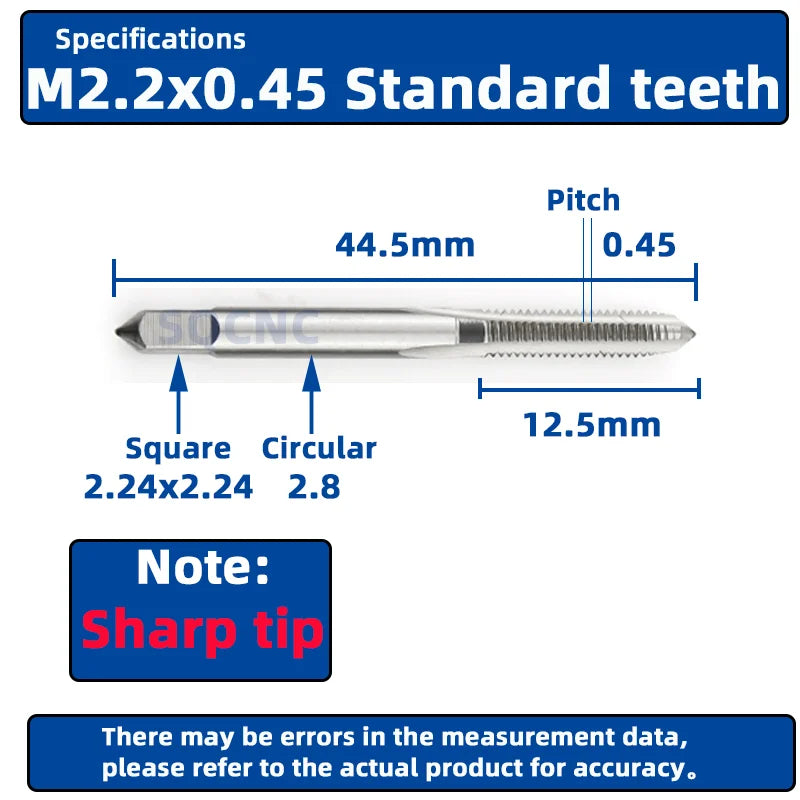 SIQICNC Right Hand Thread Tap HSS Machine Plug Tap Metric Screw Tap Drill Thread Tool M2 M3 M4 M6 M7 M8 M10 M12 M14 Hand Tools